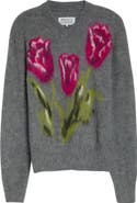 Maison Margiela Floral Brushed Wool & Alpaca Blend Sweater
