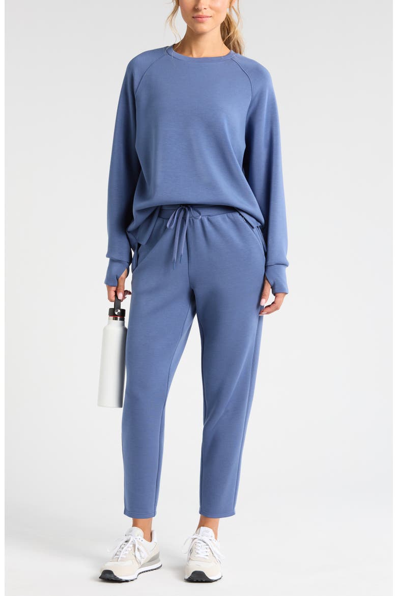 Soft Scuba Knit Liftoff Drawstring Ankle Pants, Alternate, color, BLUE INDIGO