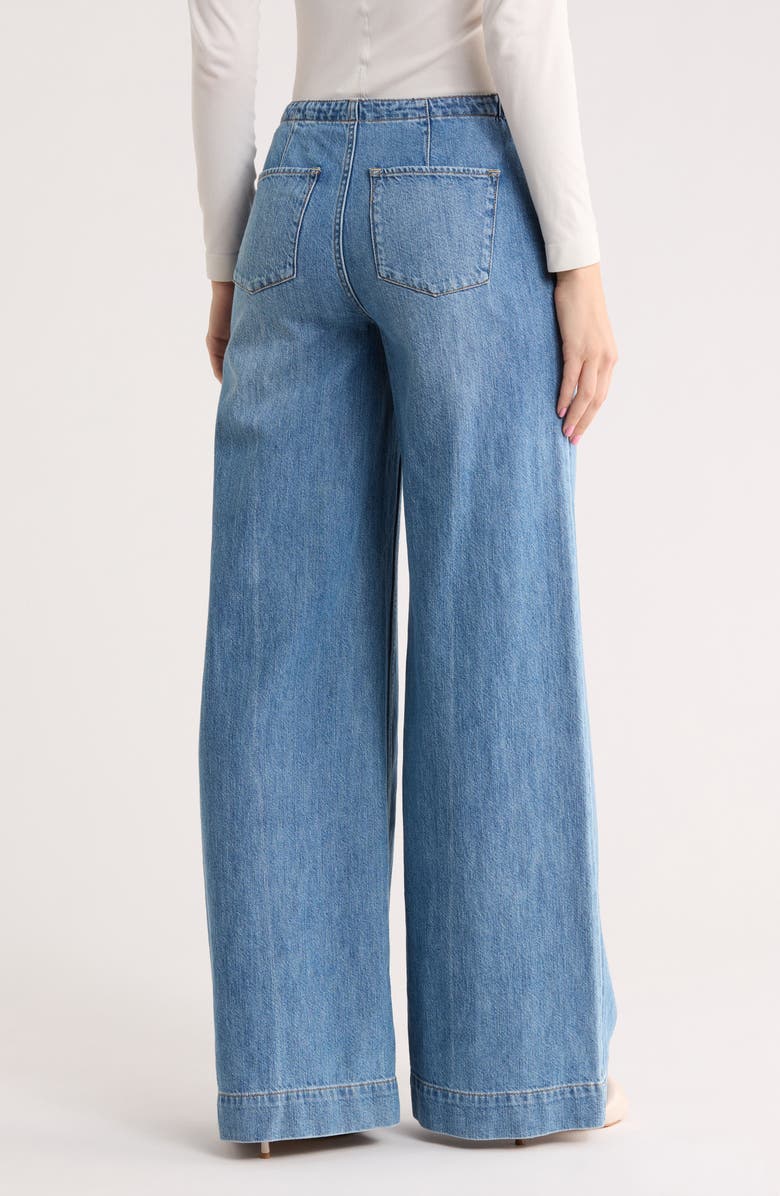 Alice + Olivia Slay Low Rise Wide Leg Jeans, Alternate, color, Celine Vintage
