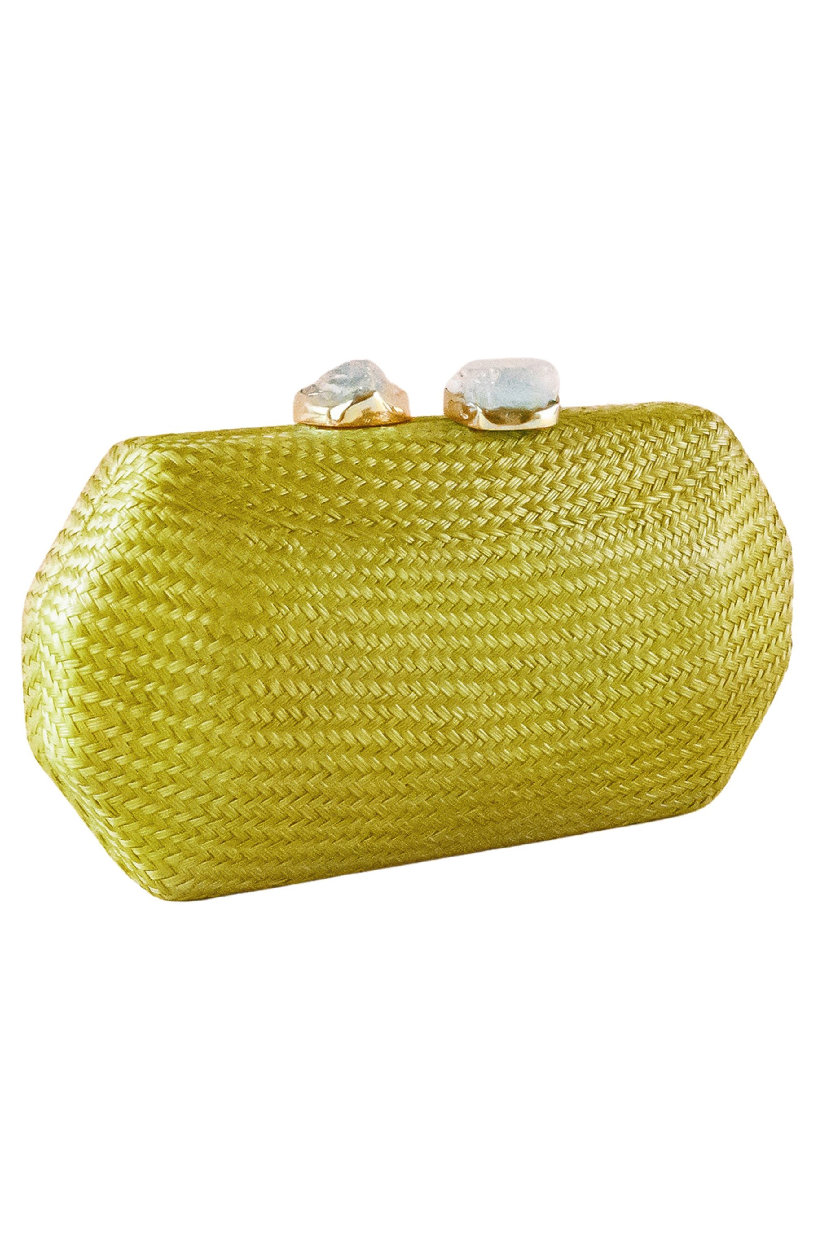 Solid Octagon Clutch, Alternate, color, MATCHA