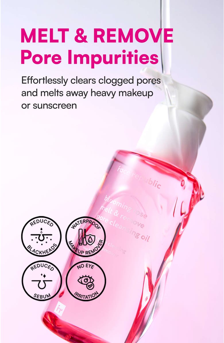 Face Republic Blooming Rose Melt & Remove Pore Cleansing Oil, Alternate, color, NO COLOR