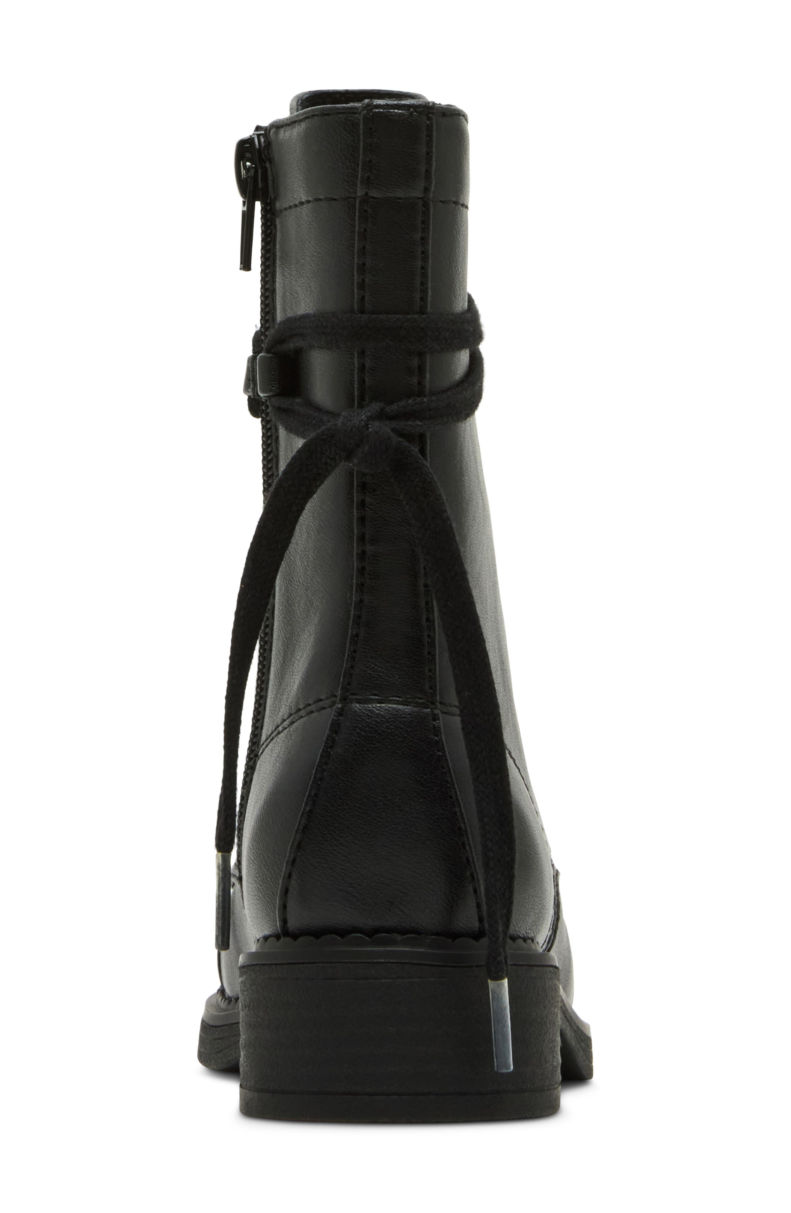 Steve Madden Kids
 Jfrankie Lace-Up Cap Toe Bootie, Alternate, color, Black