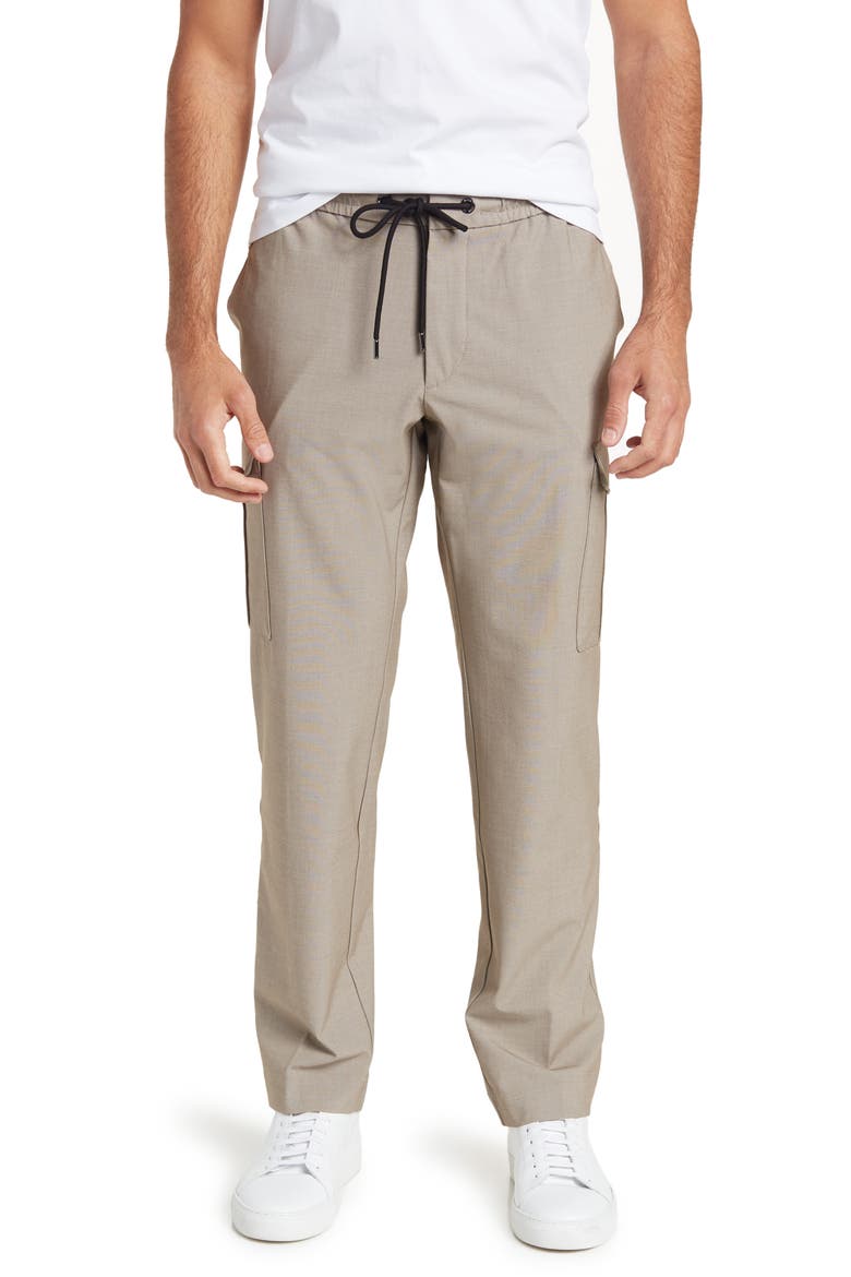 Hugo Boss Banks Tapered Cargo Pants, Main, color, BEIGE