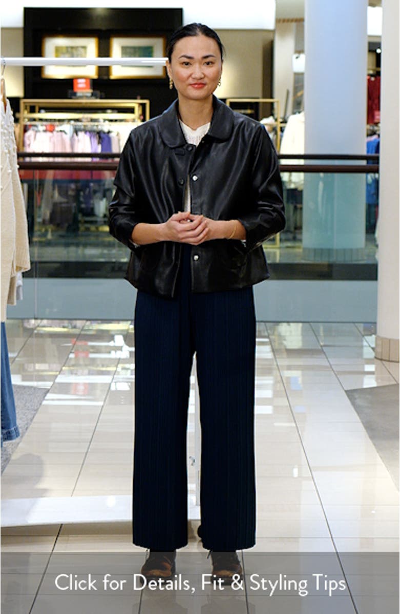 Evora Crop Faux Leather Jacket, sales video thumbnail