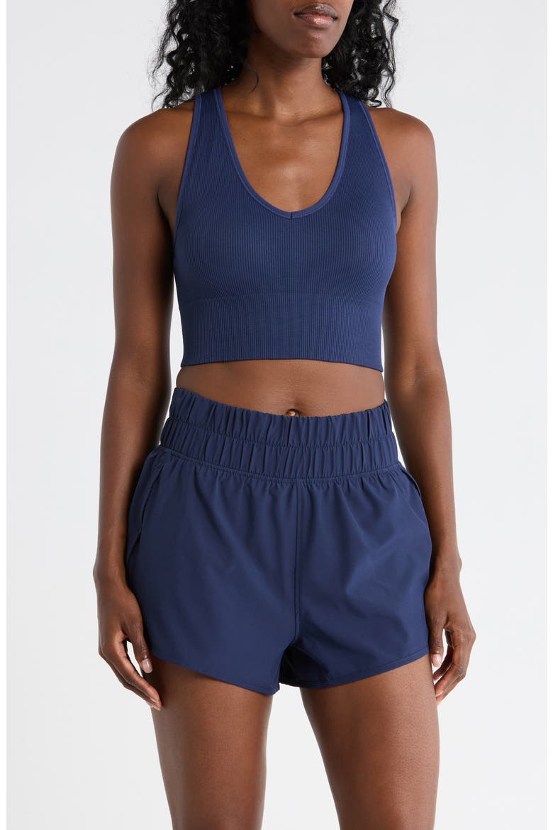 Bianca Seamless Crop Tank, Main, color, NAVAL BLUE