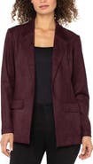 Liverpool Los Angeles Open Front Faux Suede Blazer