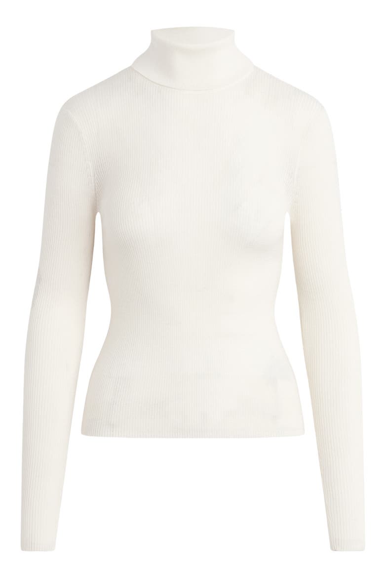 Amelia Rib Merino Wool Turtleneck Top, Alternate, color, IVORY