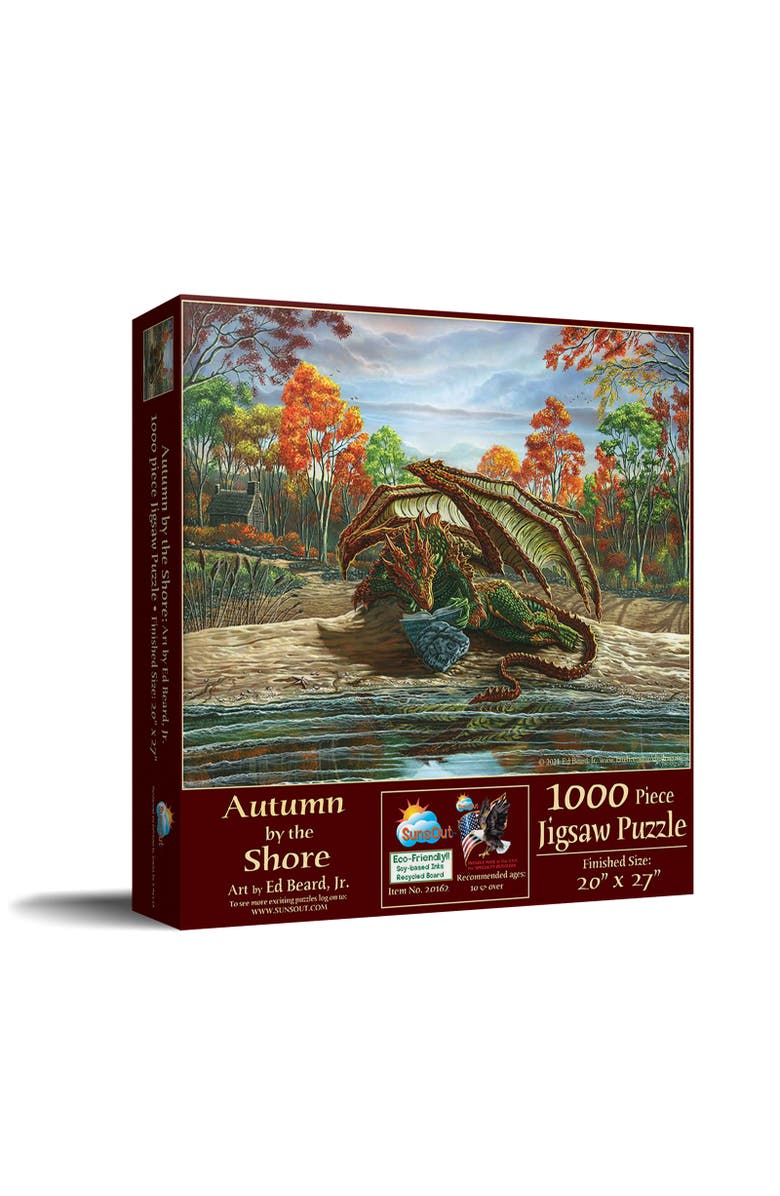 Sunsout Autumn by the Shore 1000 piece Jigsaw Puzzle for Adults, Main, color, Multicolor