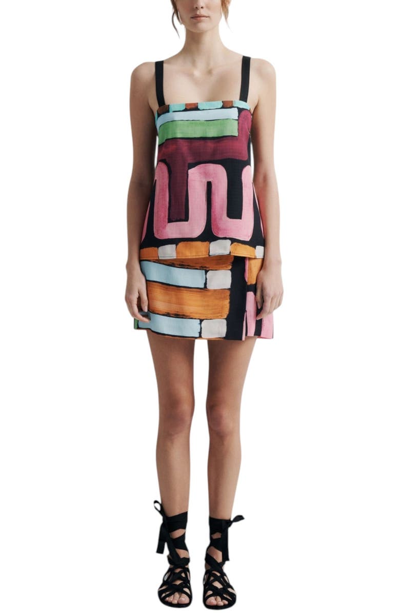 Romy Quinn Top, Main, color, Warped Linear