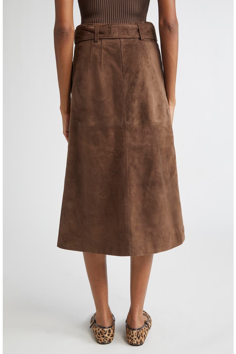 Alexie Suede Skirt, Alternate, color, ESPRESSO