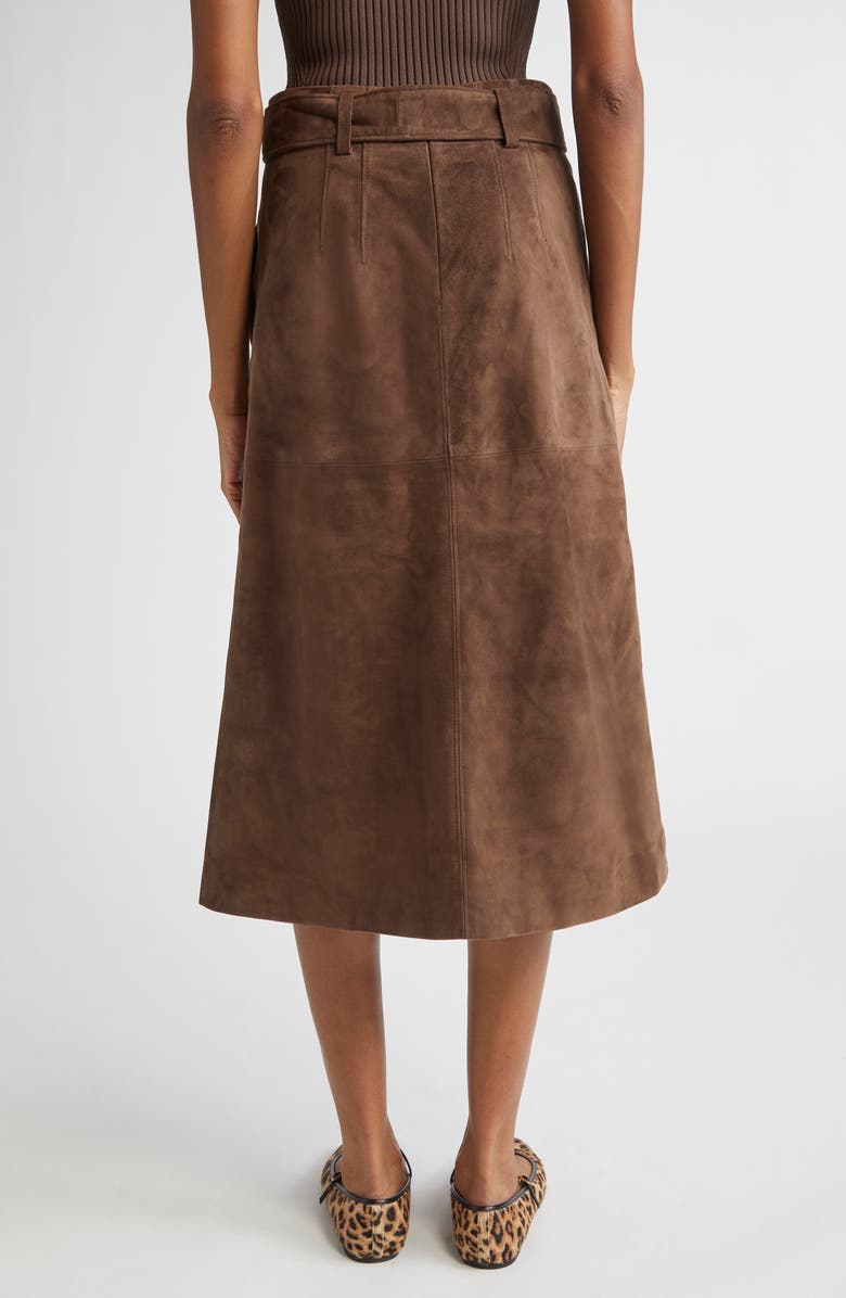 Veronica Beard Alexie Suede Skirt, Alternate, color, Mocha