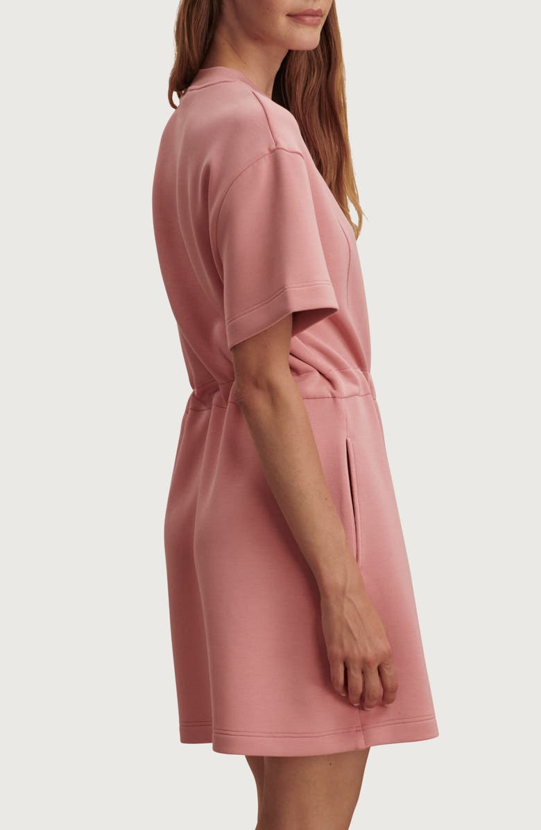 Varley DoubleSoft Short Sleeve Dress, Alternate, color, Brandy Rose