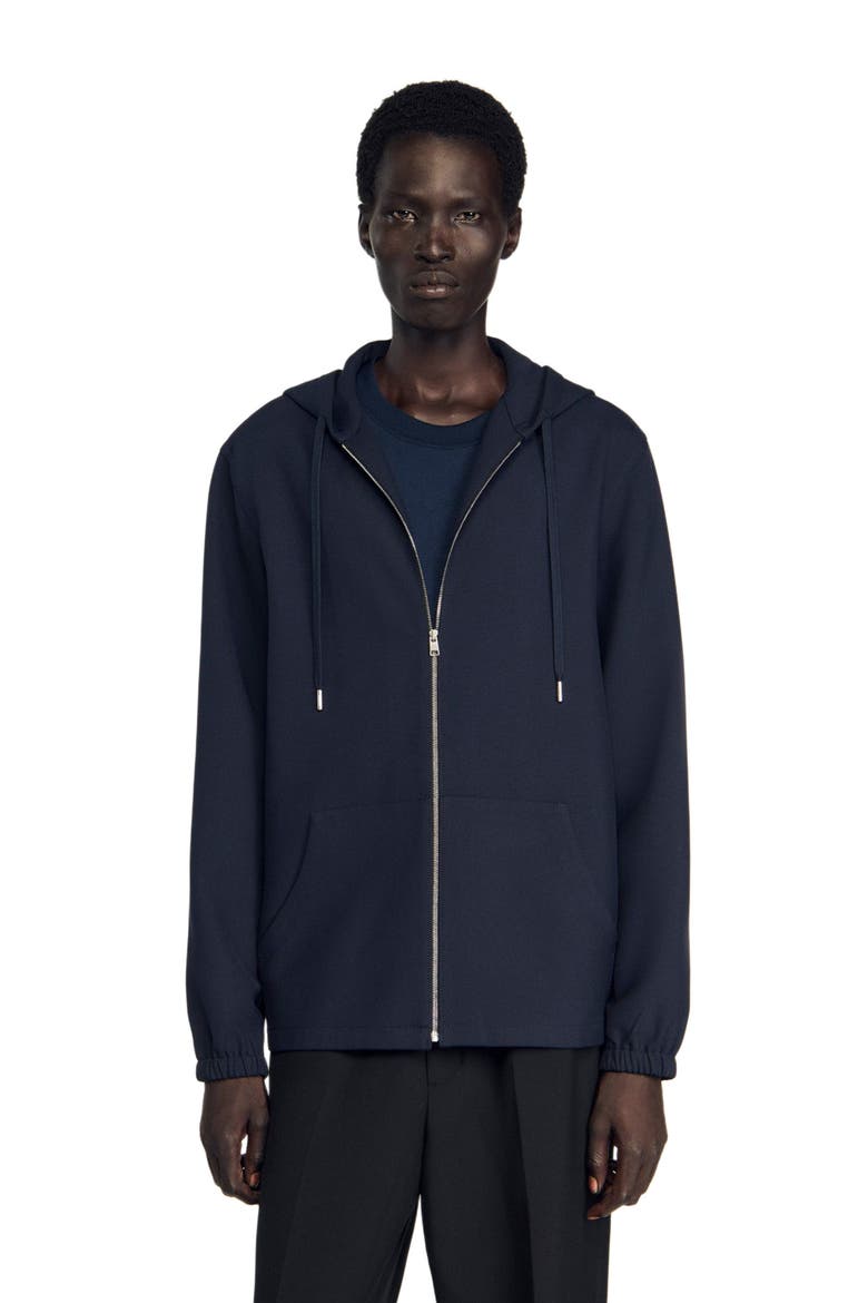 Hooded shirt jacket, Alternate, color, Navy blue