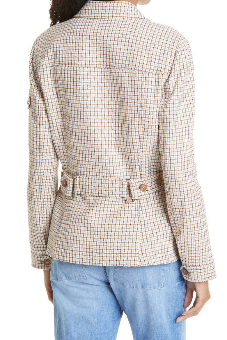 Check Camp Jacket, Alternate, color, WHITE MULTI