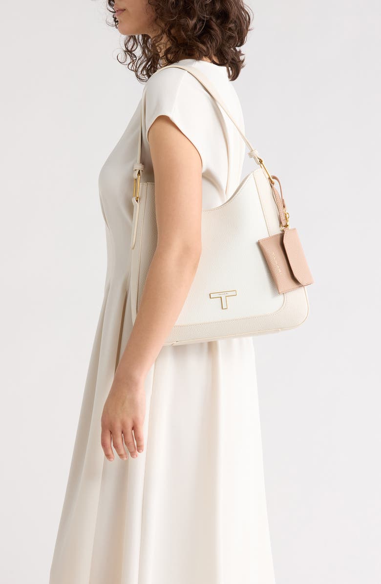 T Tahari Jody Shoulder Bag, Alternate, color, Eggshell Block