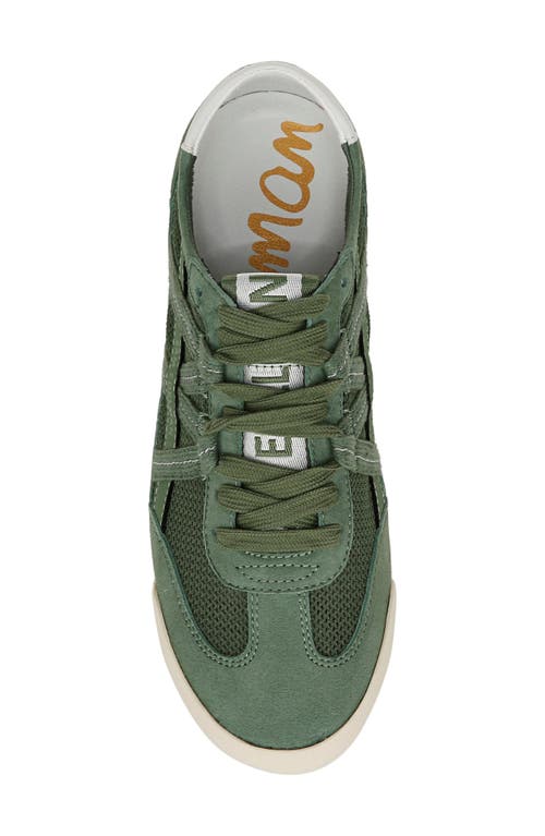 Sam Edelman Irma Lace Up Sneaker Green Agave Suede In Green Agave/sugar