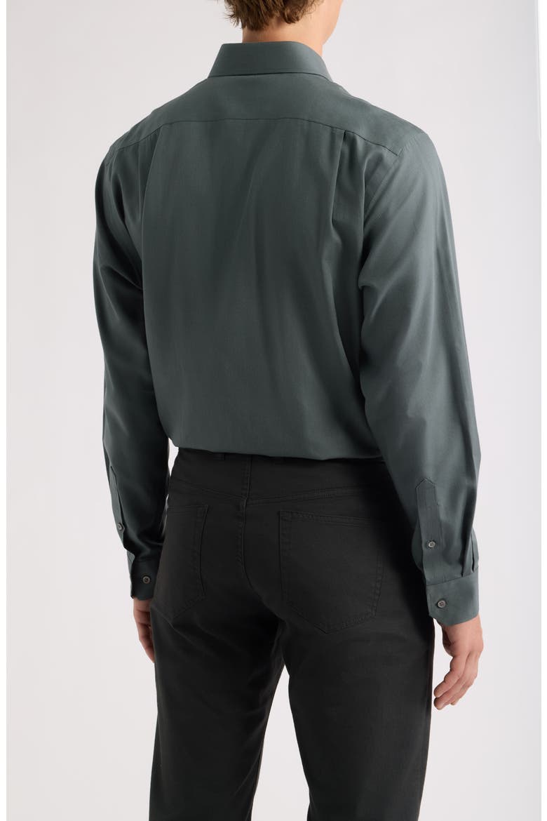 Cotton Blend Flannel Shirt, Alternate, color, GREEN URBAN