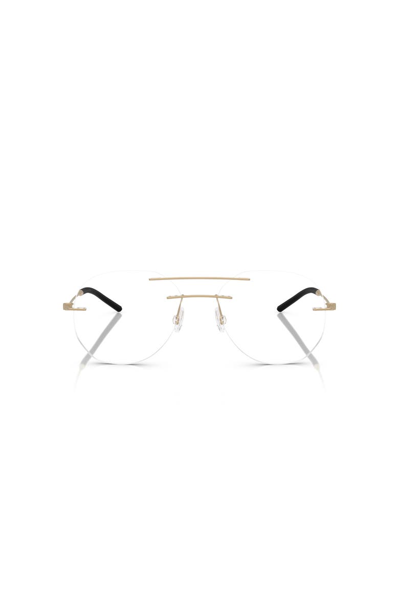 Moncler 55mm Irregular optical glasses, Alternate, color, Gold