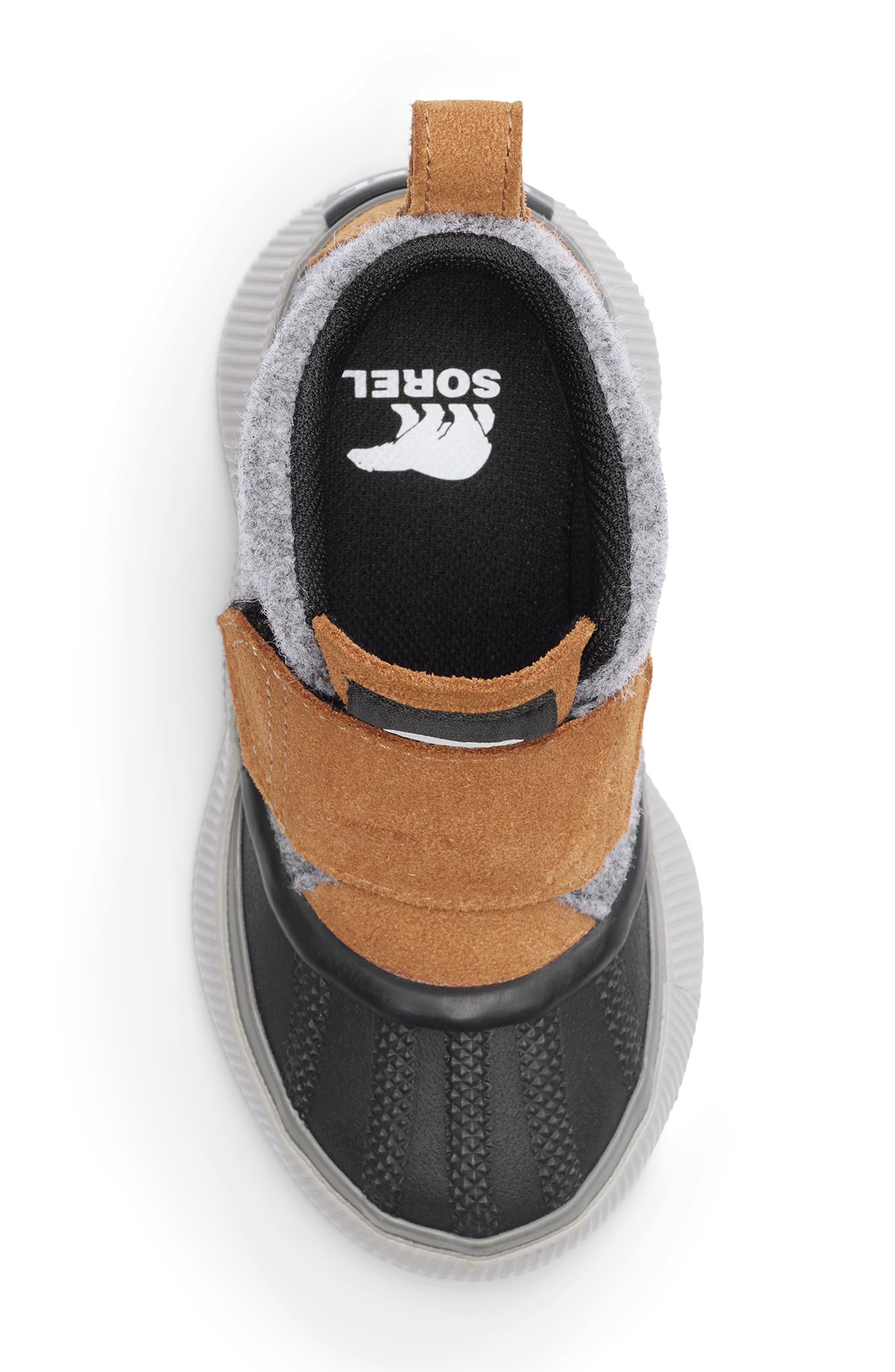 SOREL Kids' Out N About IV Waterproof Duck Boot, Alternate, color, Taffy/ Black