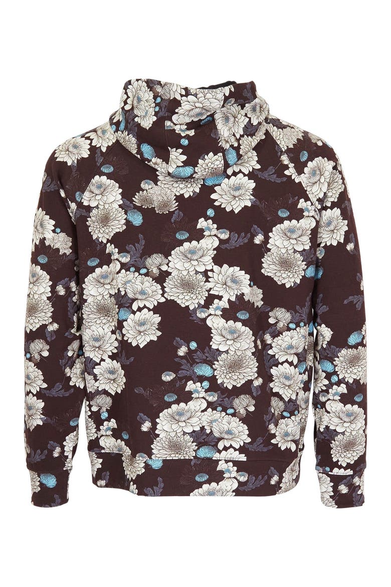 Hank Brushed Interlock Hoodie, Alternate, color, Serious Floral Black