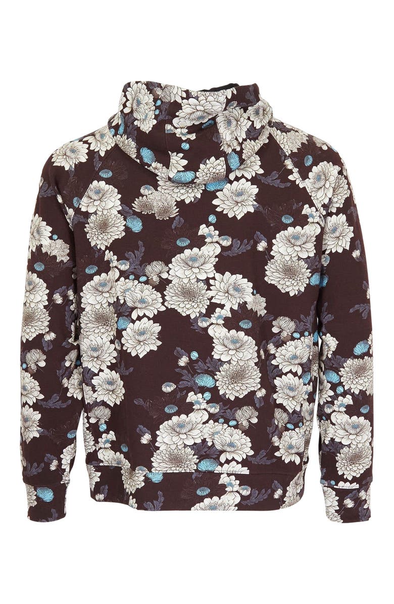 Lords of Harlech Hank Brushed Interlock Hoodie, Alternate, color, Serious Floral Black