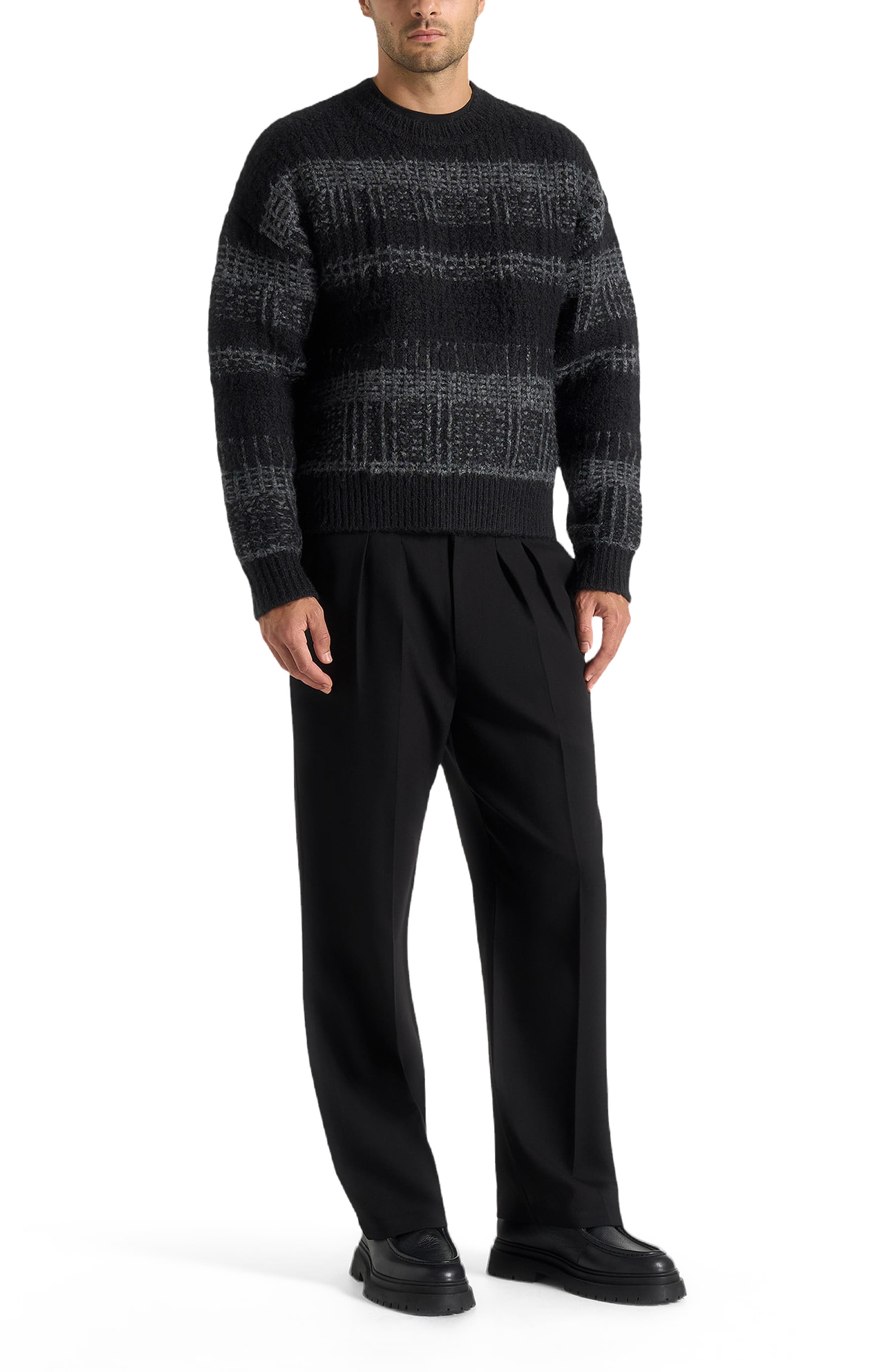 Ayden Check Wool Knit Jumper - image 2