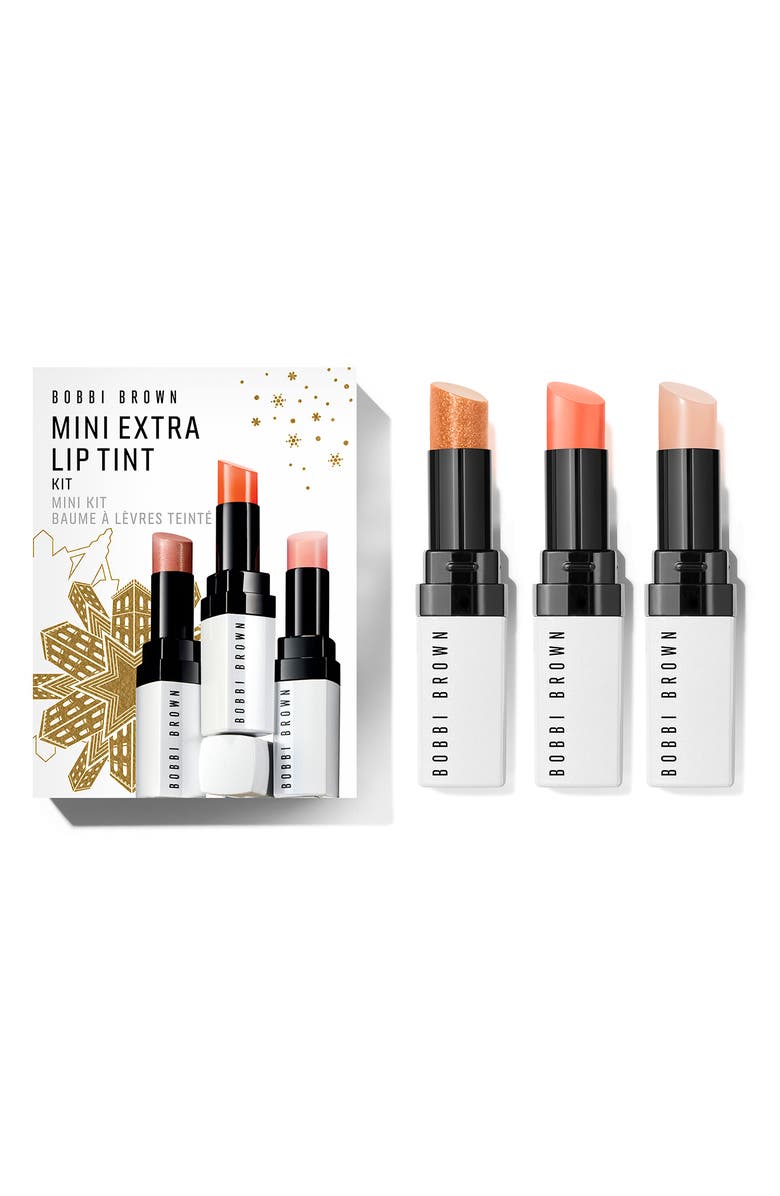 Bobbi Brown Travel Size Extra Lip Tint Sheer Tinted Lip Balm Set USD $25 Value, Main, color, 
