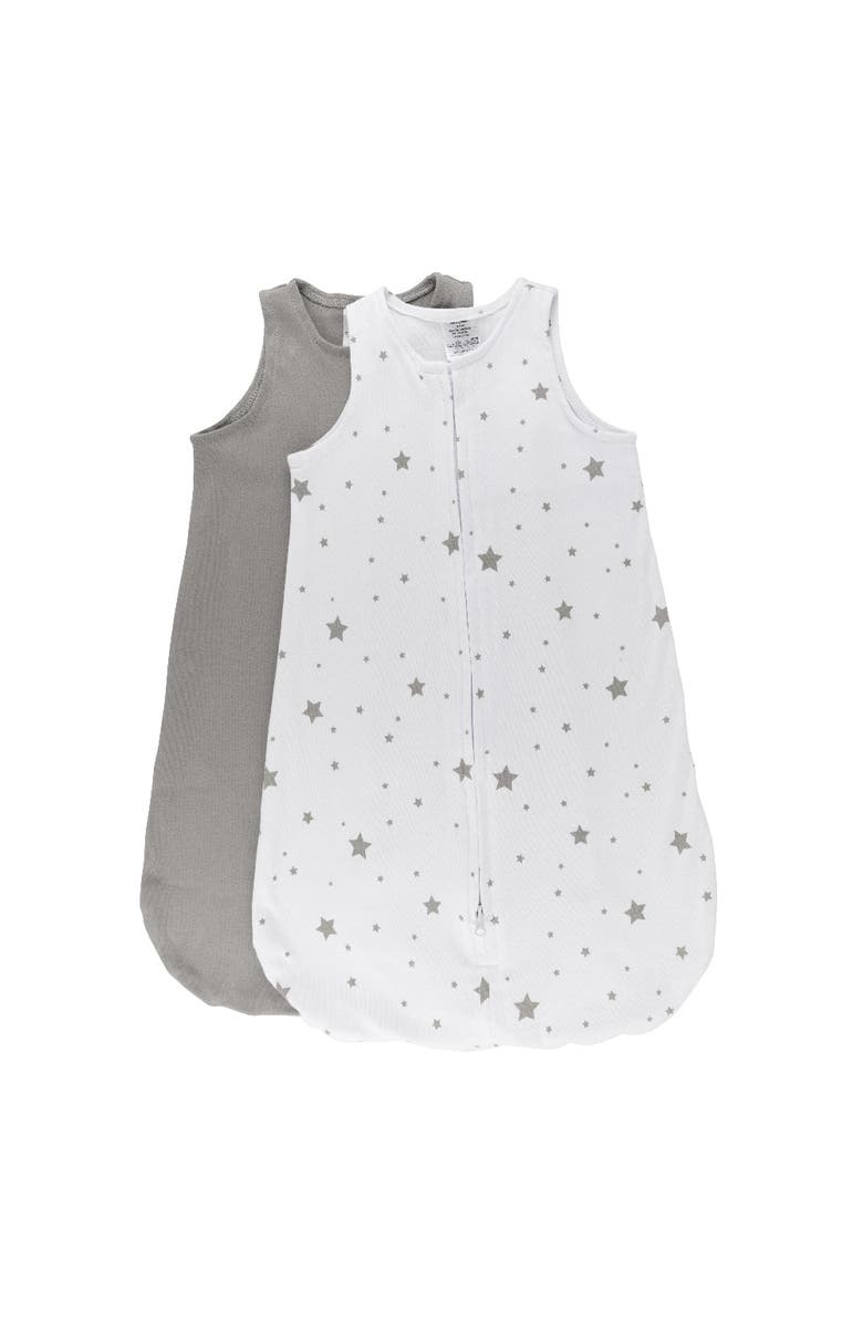 Ely's & Co. Baby Wearable Blanket - Baby Sleep Sack 2 Pack, Main, color, Grey Stars
