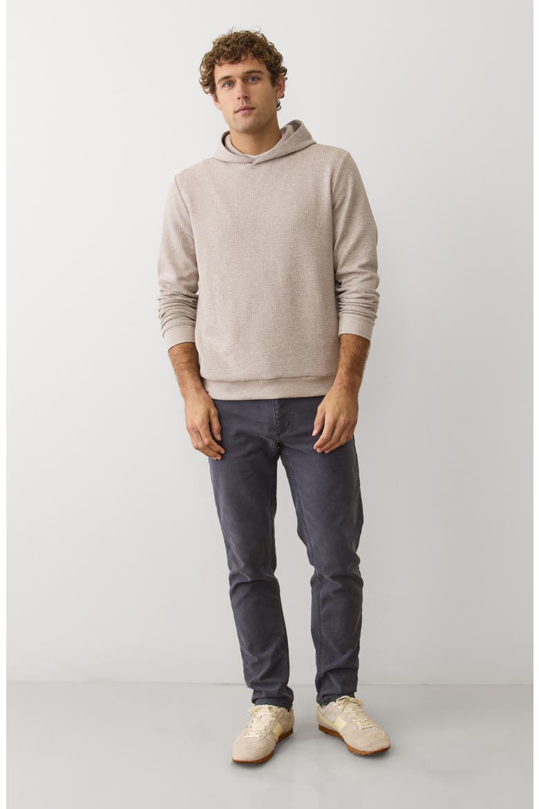 Waffle Knit Hoodie, Alternate, color, OATMEAL