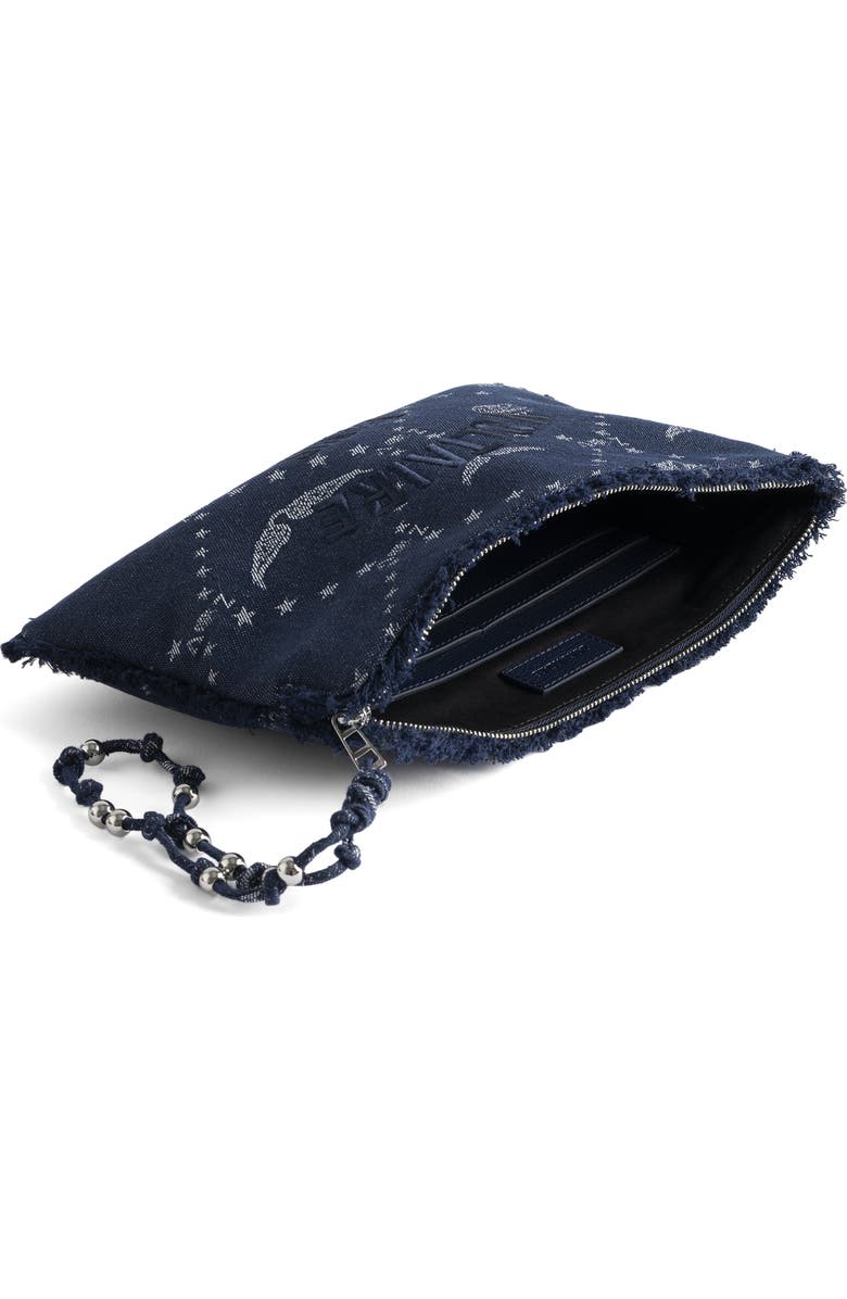 Zadig & Voltaire Angel Denim Clutch, Alternate, color, Silent