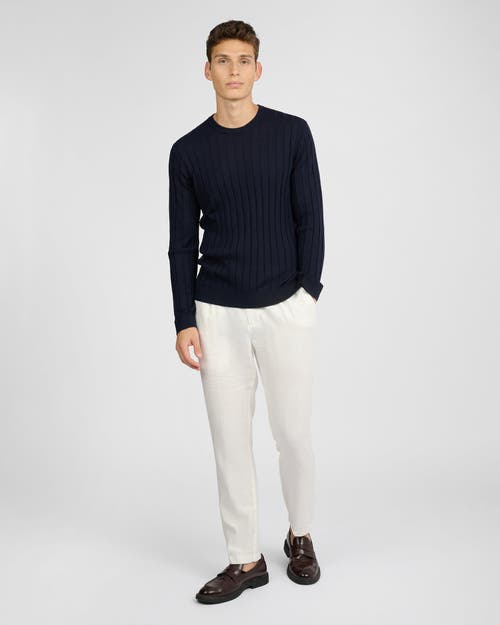 Onia Extra Fine Merino Wool Crewneck Sweater In Blue