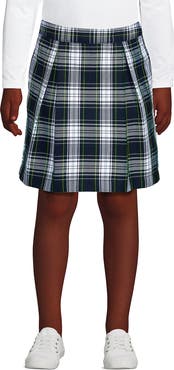 Lands' End School Uniform Girls Plaid Skort Top of Knee
