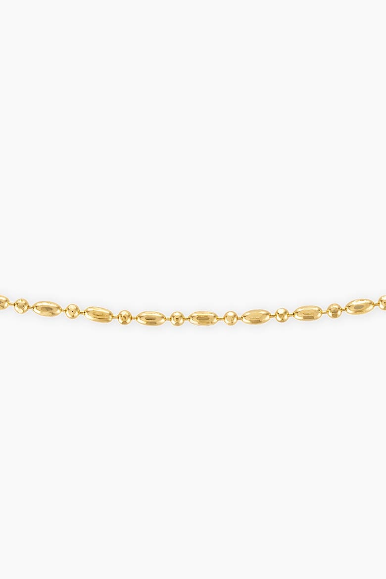 Gold Bar and Ball Chain Necklace, Main, color, Yellow Gold