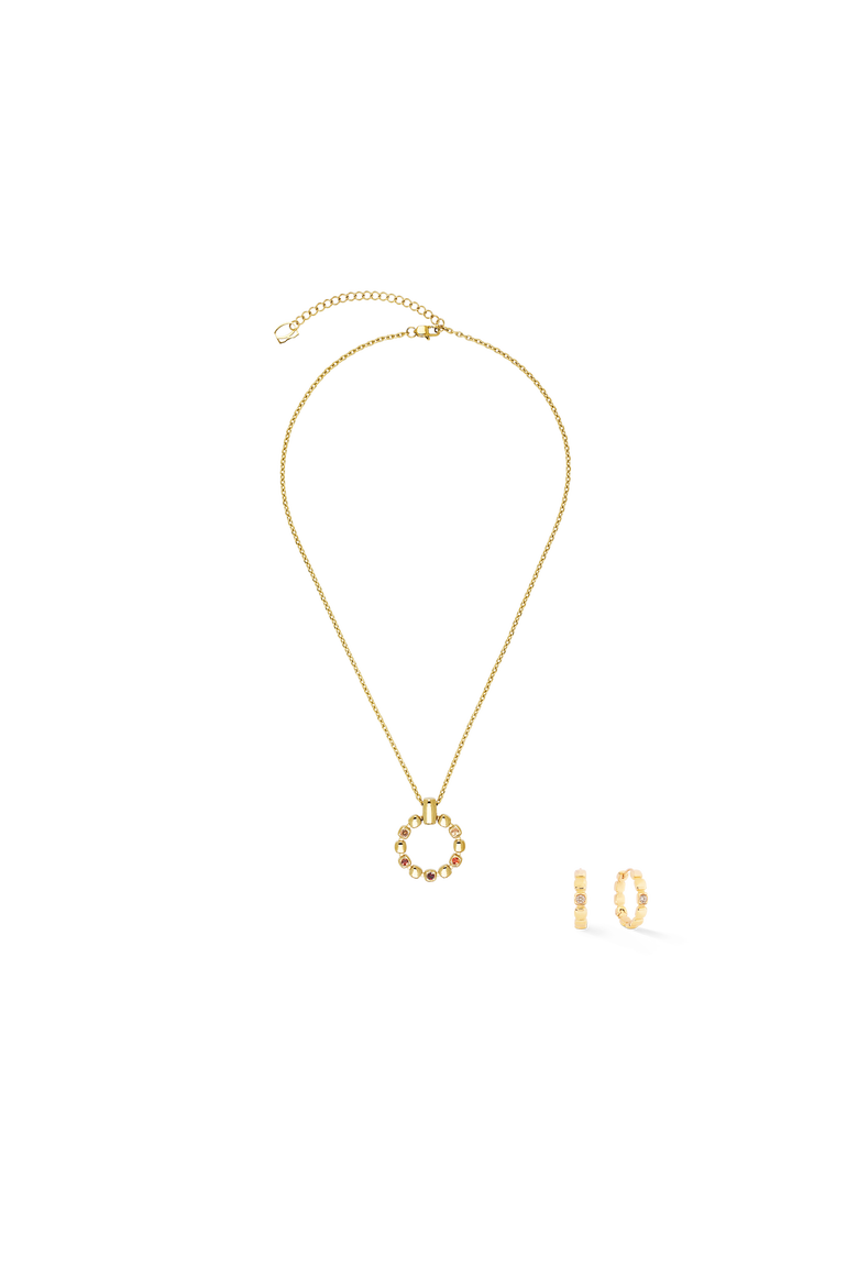Necklace Soft Cube Circle Glow, Alternate, color, Sunset Gold