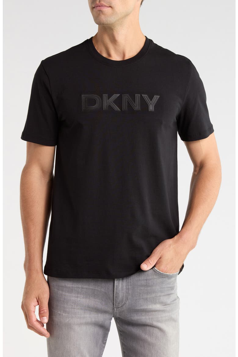 Endre Stretch Cotton T-Shirt, Main, color, BLACK