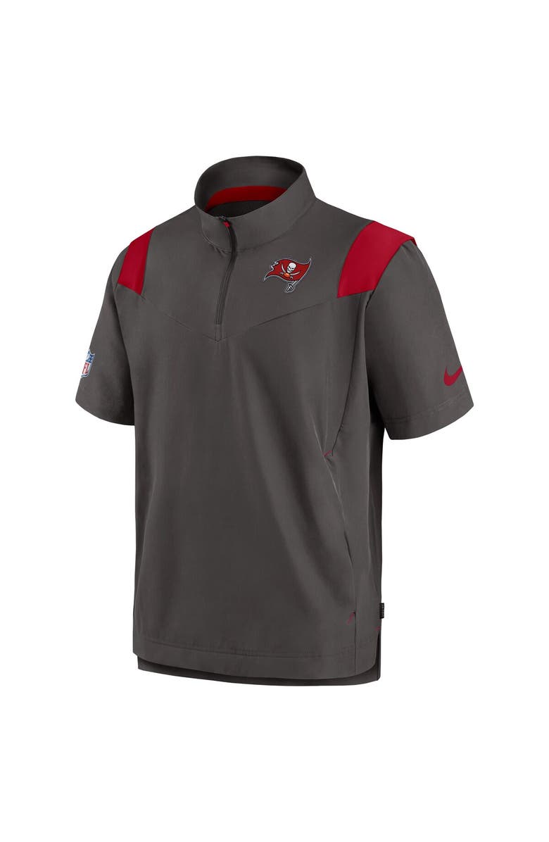 Nike Men's Nike Pewter Tampa Bay Buccaneers Sideline Coaches Chevron Lockup Pullover Top, Alternate, color, Pewter