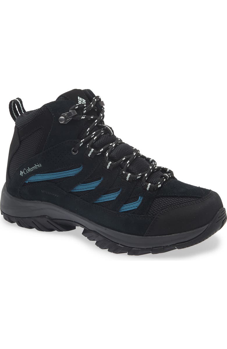 Columbia Crestwood Hiking Shoe, Main, color, Black/ Skylight