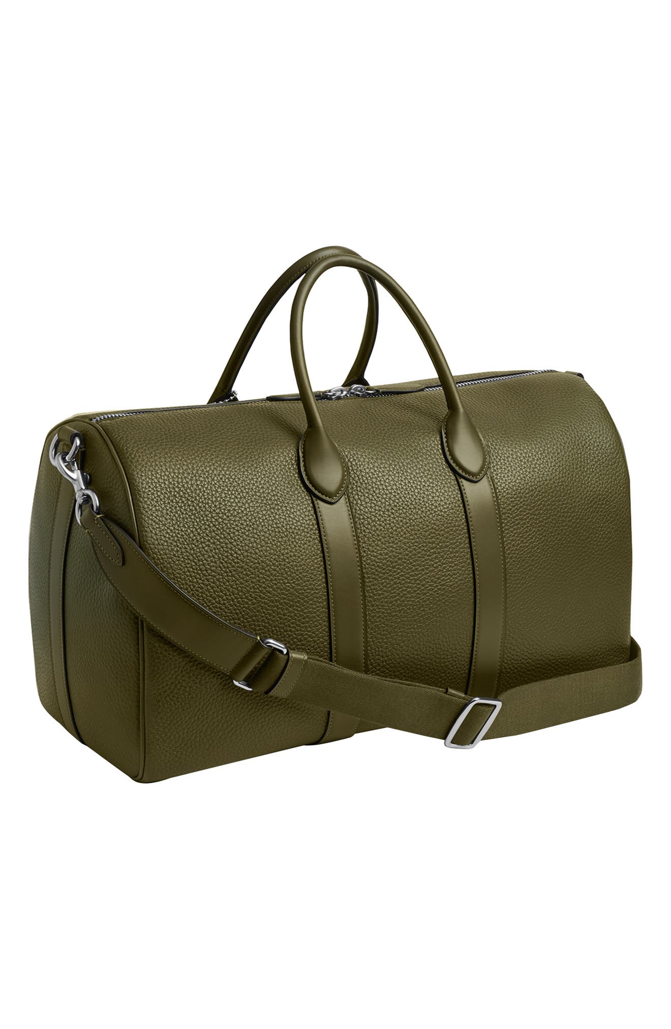 COACH Compass 45 Leather Duffle Bag, Alternate, color, Olive