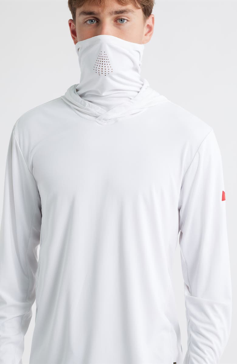 Florence Sun Pro Long Sleeve Hooded MAX UPF Performance T-Shirt, Alternate, color, White