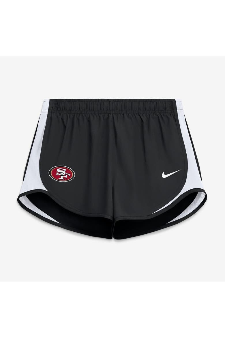 Women's Nike Black San Francisco 49ers Tempo Mid-Rise Dri-FIT Shorts, Alternate, color, Black