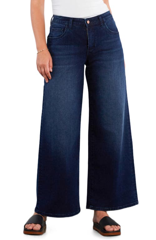 Hint Of Blu Relaxed Wide Leg Jeans In Blue