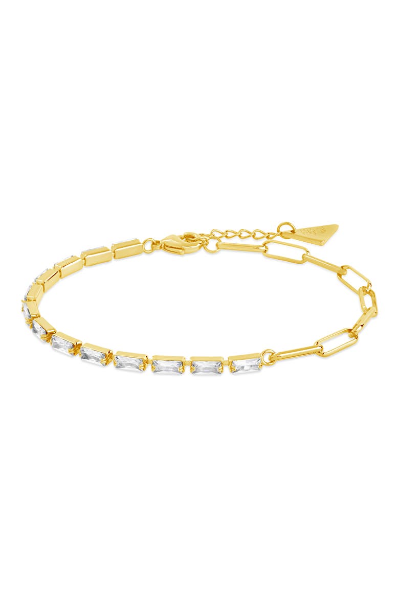 Hunter Cubic Zirconia Tennis Bracelet, Main, color, GOLD