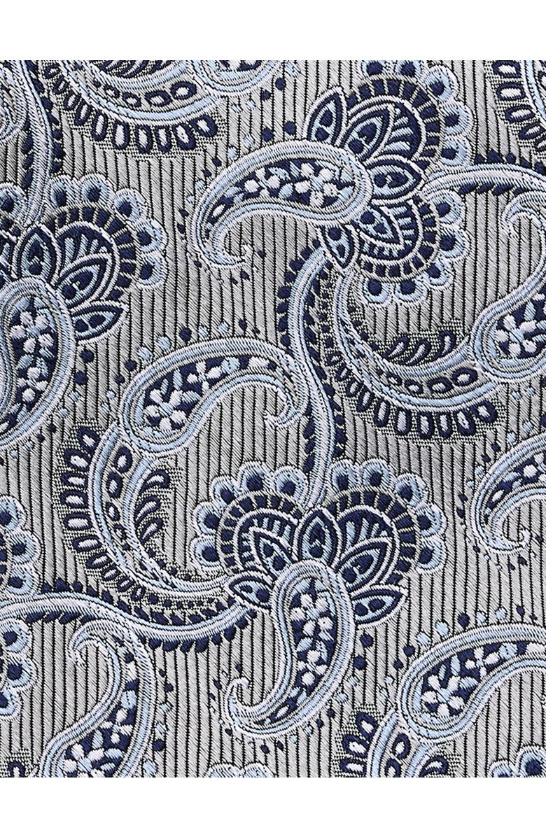 Oak Hill Premium by DXL Big & Tall Paisley Vines Tie, Alternate, color, Grey