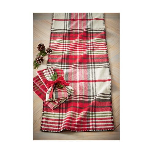 Tag Sno Plaid Table Runner For Christmas In Multi