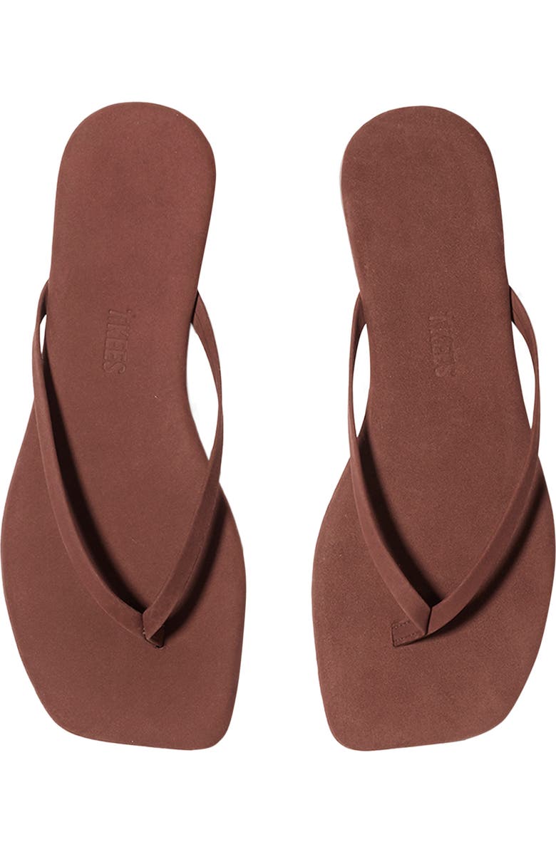 TKEES Lily Square Toe Flip Flop, Alternate, color, Bourbon