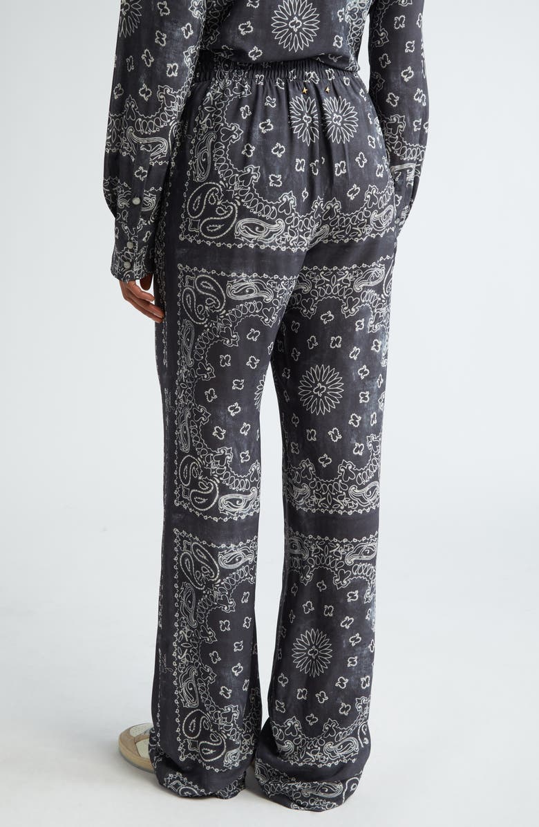 Golden Goose Paisley Print Pants, Alternate, color, Anthracite