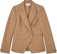 Reiss Gigi Double Breasted Cutaway Wool Blend Blazer