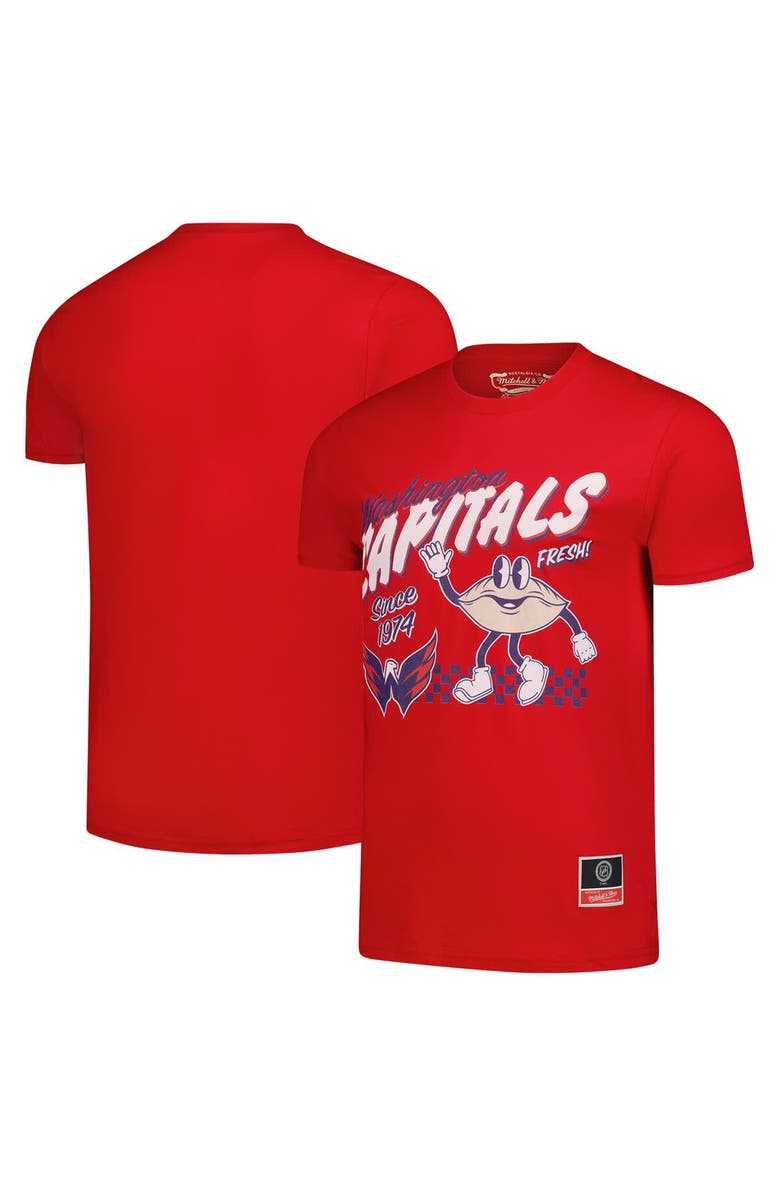 Mitchell & Ness Men's Mitchell & Ness Red Washington Capitals Local Food T-Shirt, Alternate, color, Red