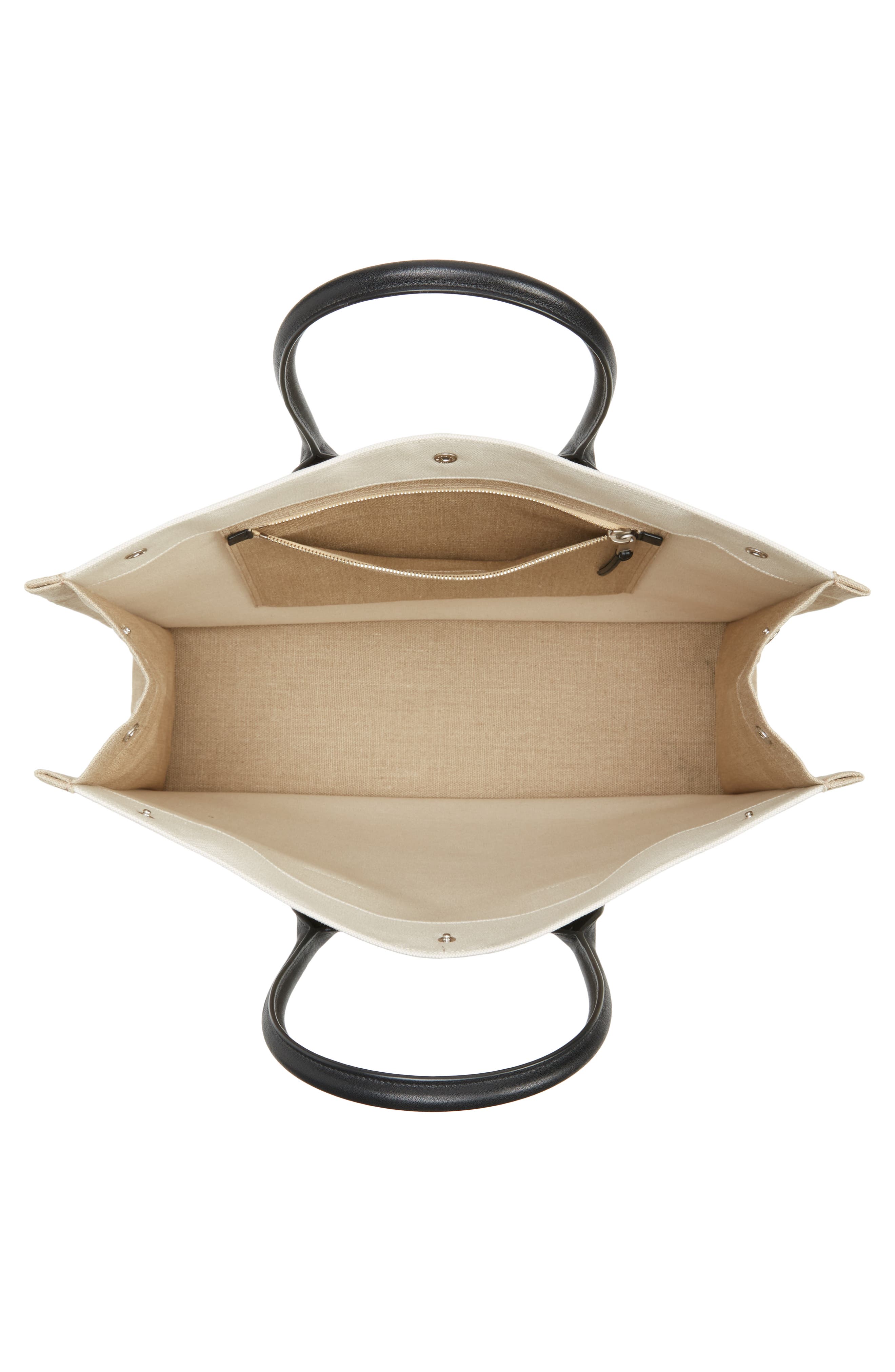 Saint Laurent Large Rive Gauche Cotton & Linen Tote, Alternate, color, 