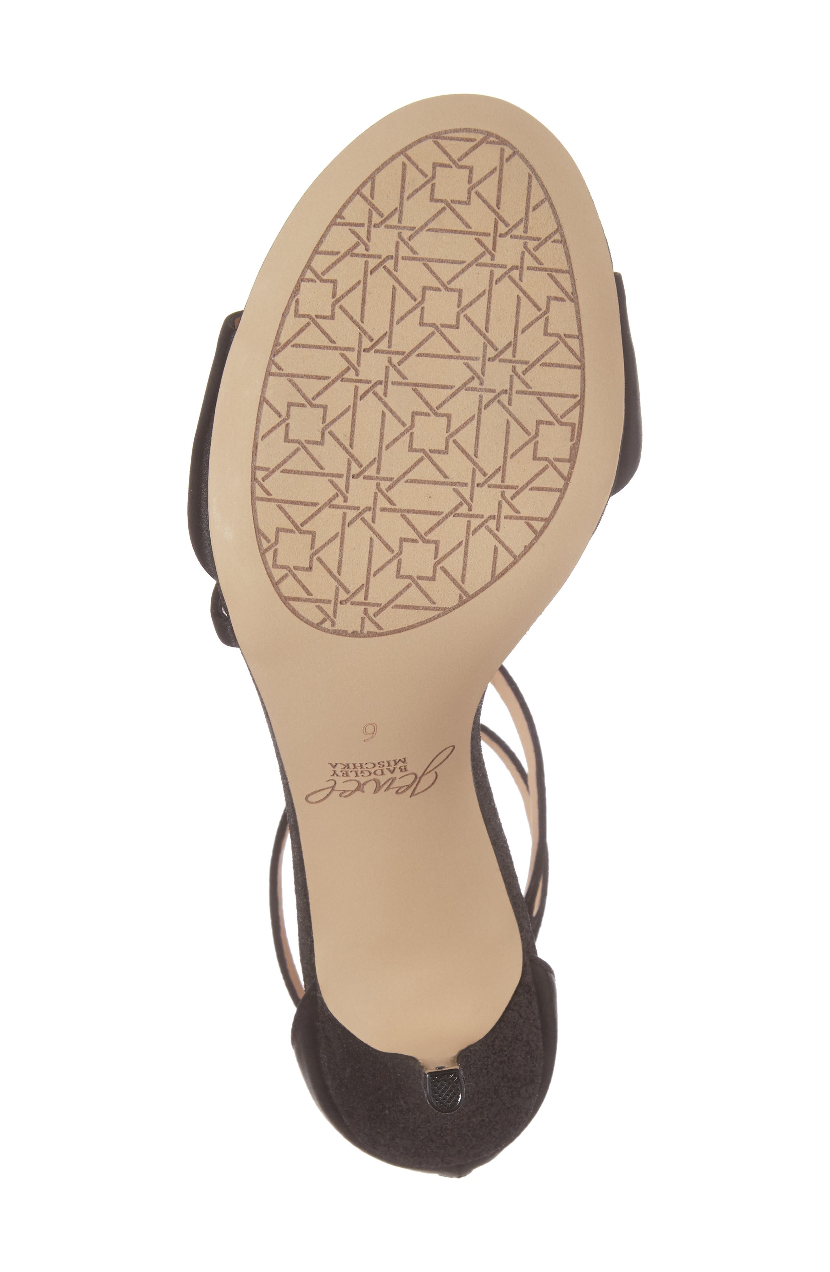 Leighton Embellished Strappy Sandal, Alternate, color, BLACK SATIN